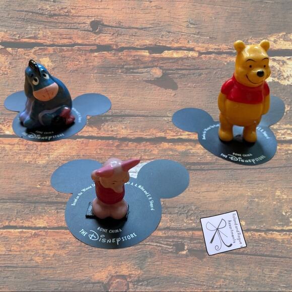 The Disney Store Bone China Winnie the Pooh and Friends 3 Figurines - Picture 1 of 6
